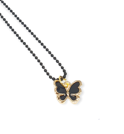 necklace with black butterfly1